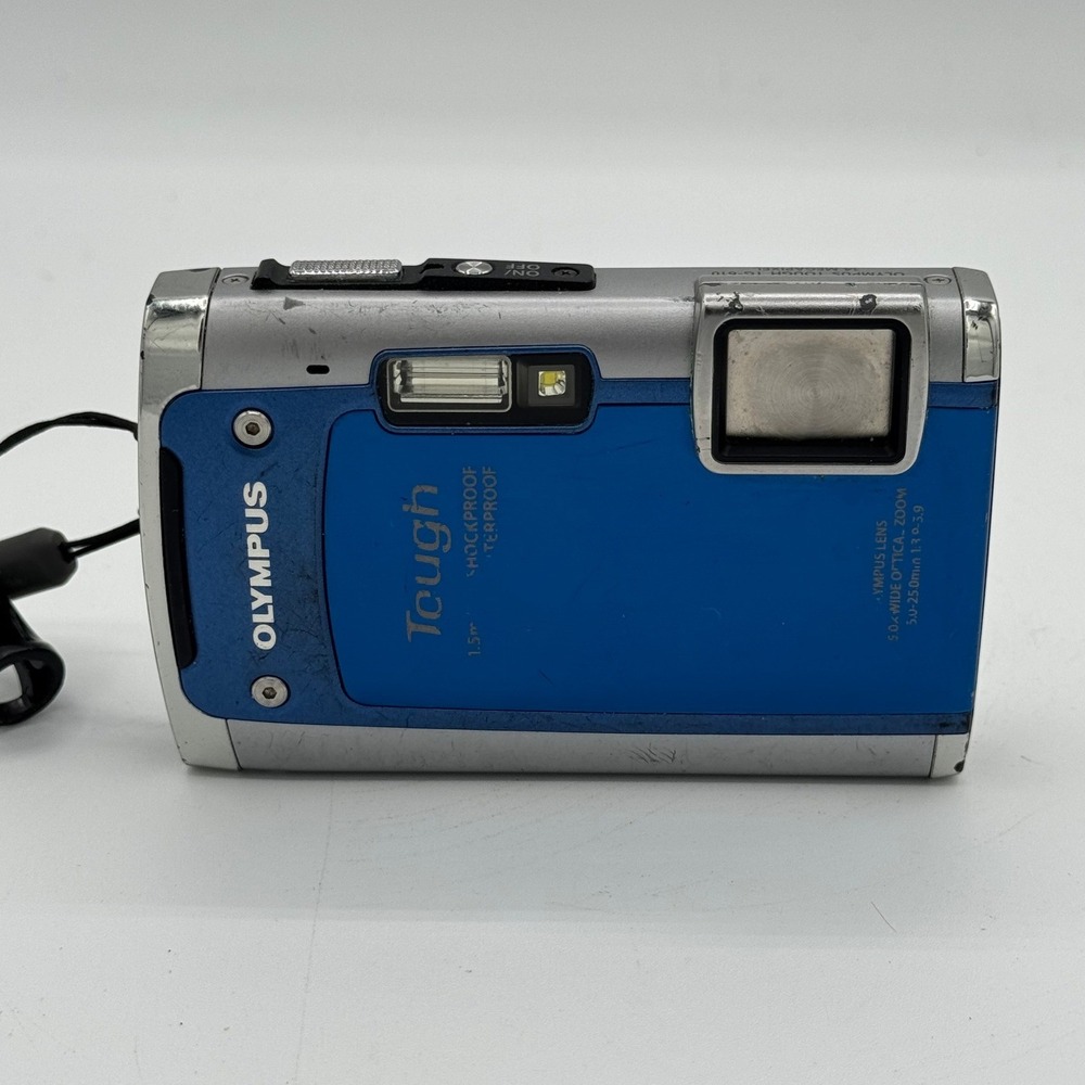 Olympus Tough TG-610 14MP Digital Camera Blue Waterproof Shockproof 5x Zoom